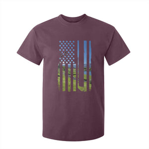 American Flag Golf T Shirt For Kid Golfer Funny Golf Club Golfing TS10 Maroon Print Your Wear
