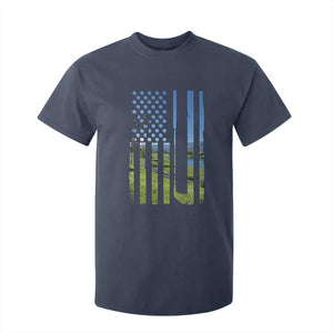 American Flag Golf T Shirt For Kid Golfer Funny Golf Club Golfing TS10 Navy Print Your Wear