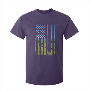 American Flag Golf T Shirt For Kid Golfer Funny Golf Club Golfing TS10 Purple Print Your Wear
