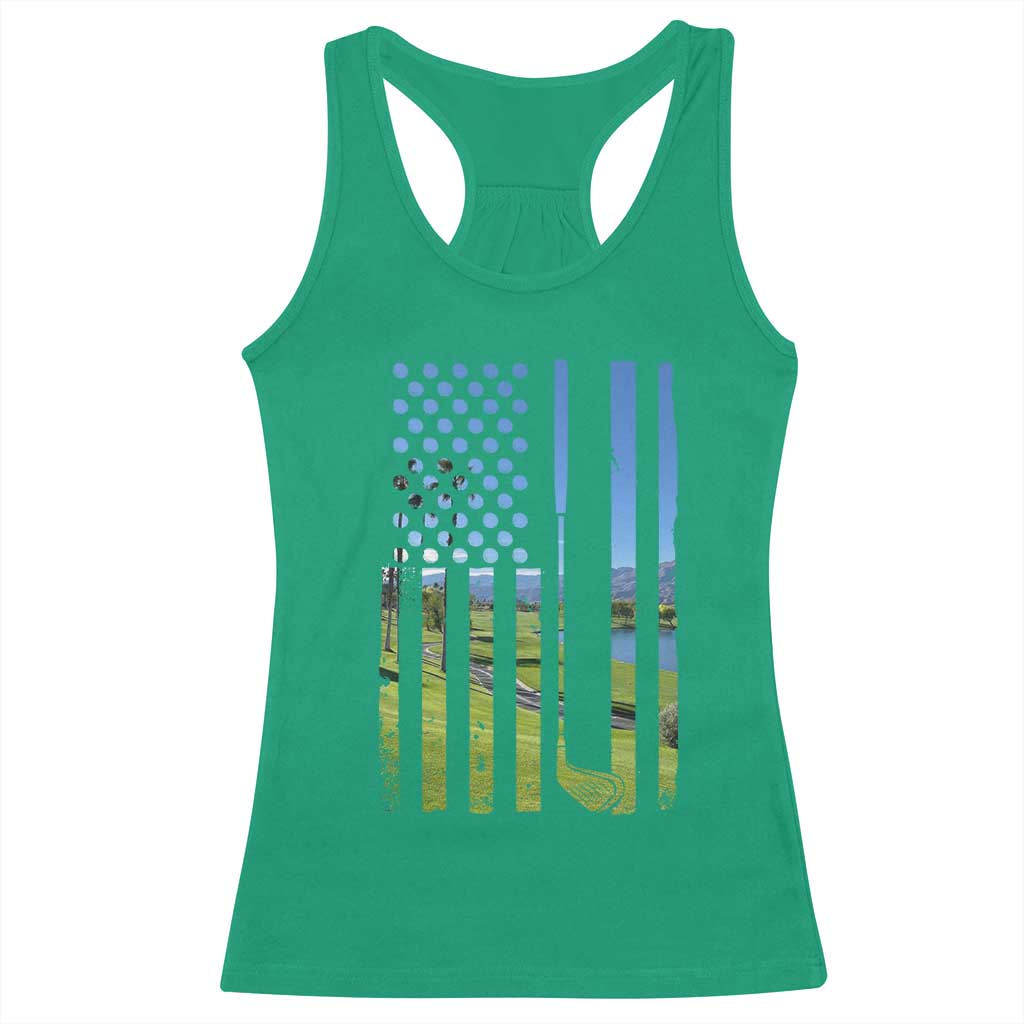 American Flag Golf Racerback Tank Top Golfer Funny Golf Club Golfing TS10 Irish Green Print Your Wear