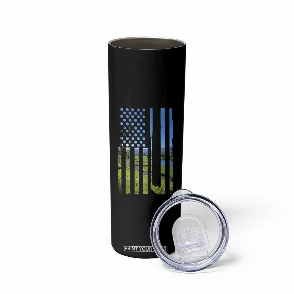 American Flag Golf Skinny Tumbler Golfer Funny Golf Club Golfing TS10 Print Your Wear