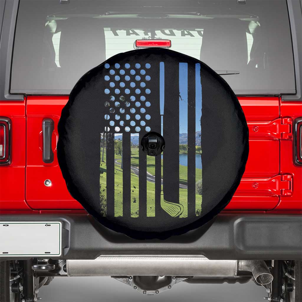 American Flag Golf Spare Tire Cover Golfer Funny Golf Club Golfing TS10 Black Print Your Wear