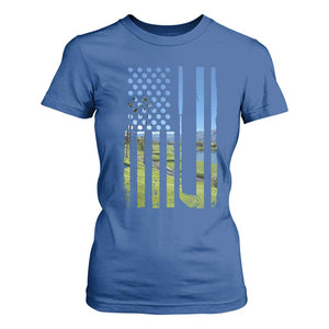 American Flag Golf T Shirt For Women Golfer Funny Golf Club Golfing TS10 Royal Blue Print Your Wear