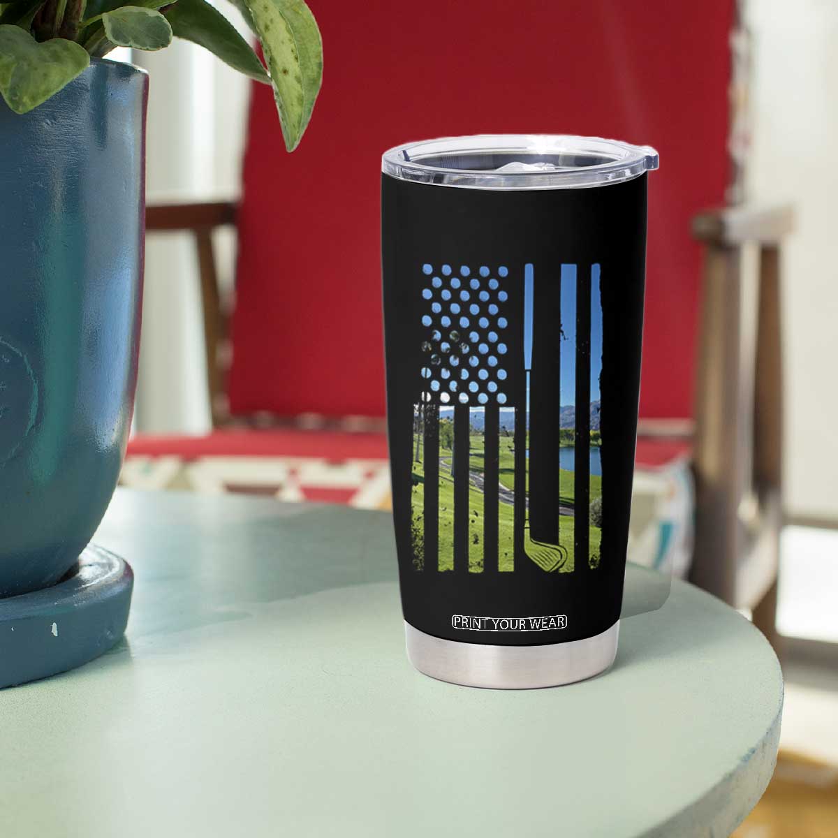 American Flag Golf Tumbler Cup Golfer Funny Golf Club Golfing TS10 Print Your Wear