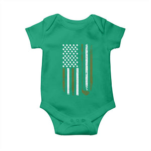 Retro American Flag Golf Baby Onesie Golfer Funny Golf Club Golfing TS10 Irish Green Print Your Wear