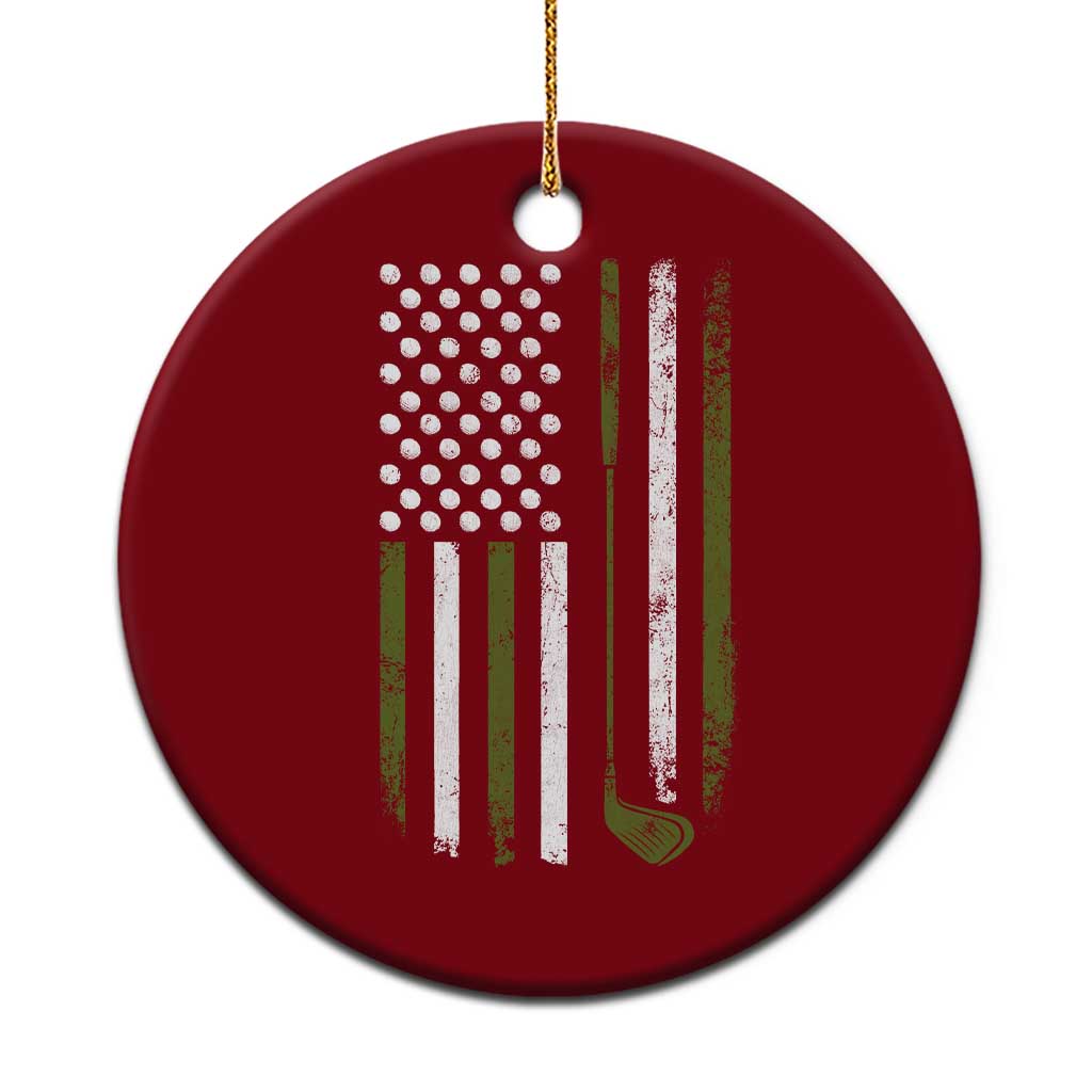 Retro American Flag Golf Ceramic Ornament Golfer Funny Golf Club Golfing TS10 1pc Red Print Your Wear