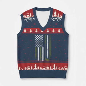 Retro American Flag Golf V-Neck Knit Sweater Vest Golfer Funny Golf Club Golfing TS10 Navy Red Print Your Wear