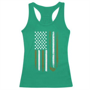 Retro American Flag Golf Racerback Tank Top Golfer Funny Golf Club Golfing TS10 Irish Green Print Your Wear