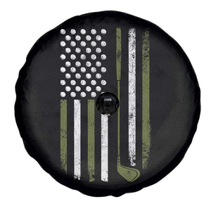 Retro American Flag Golf Spare Tire Cover Golfer Funny Golf Club Golfing TS10 Print Your Wear