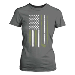 Retro American Flag Golf T Shirt For Women Golfer Funny Golf Club Golfing TS10 Dark Heather Print Your Wear