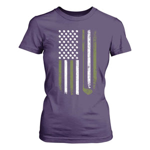 Retro American Flag Golf T Shirt For Women Golfer Funny Golf Club Golfing TS10 Purple Print Your Wear