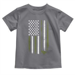 Retro American Flag Golf Toddler T Shirt Golfer Funny Golf Club Golfing TS10 Charcoal Print Your Wear