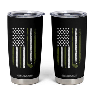 Retro American Flag Golf Tumbler Cup Golfer Funny Golf Club Golfing TS10 Black Print Your Wear