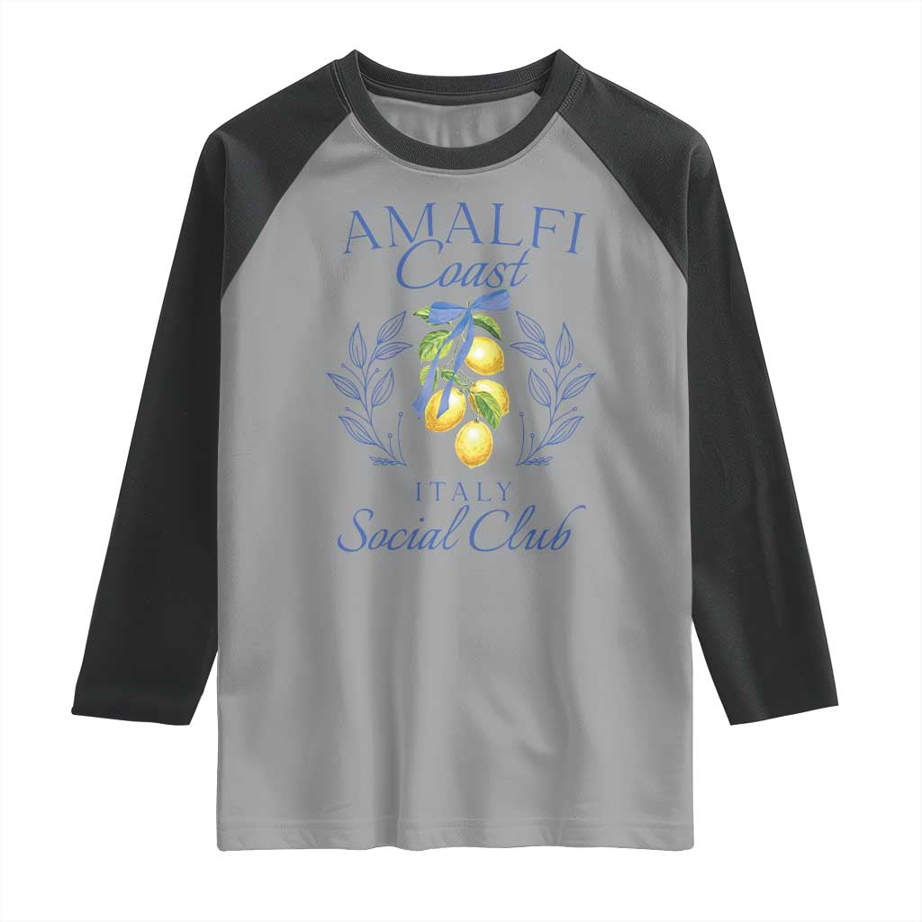 Amalfi Coast Raglan Shirt Sorrento Italy Vacation Gift TS10 Sport Gray Black Print Your Wear