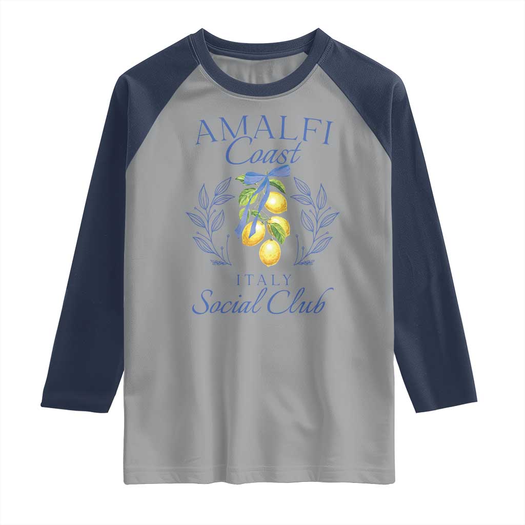 Amalfi Coast Raglan Shirt Sorrento Italy Vacation Gift TS10 Sport Gray Navy Print Your Wear
