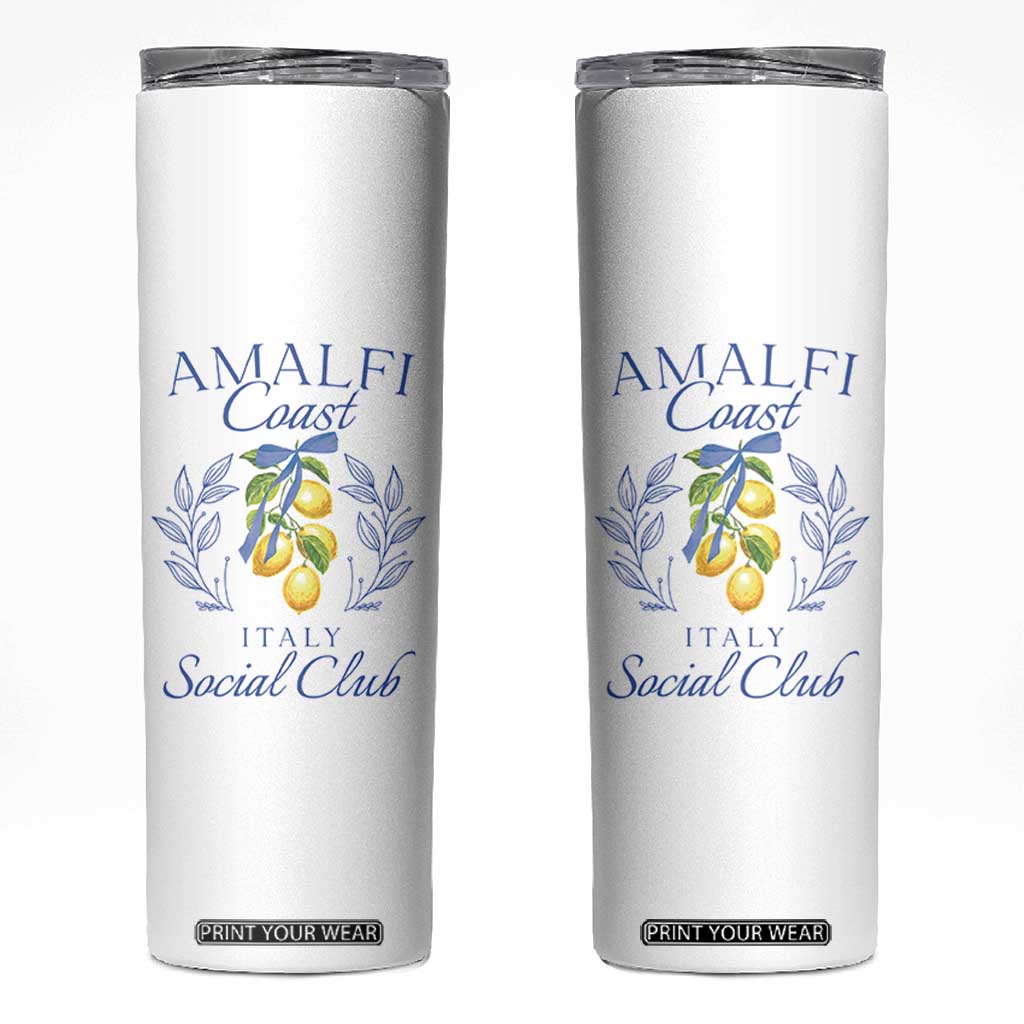 Amalfi Coast Skinny Tumbler Sorrento Italy Vacation Gift TS10 White Print Your Wear