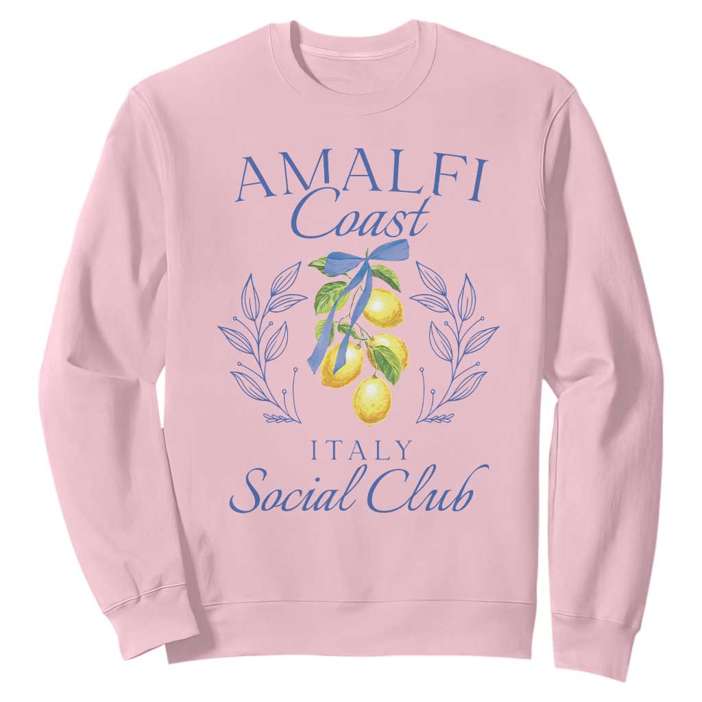 Amalfi Coast Sweatshirt Sorrento Italy Vacation Gift TS10 Light Pink Print Your Wear