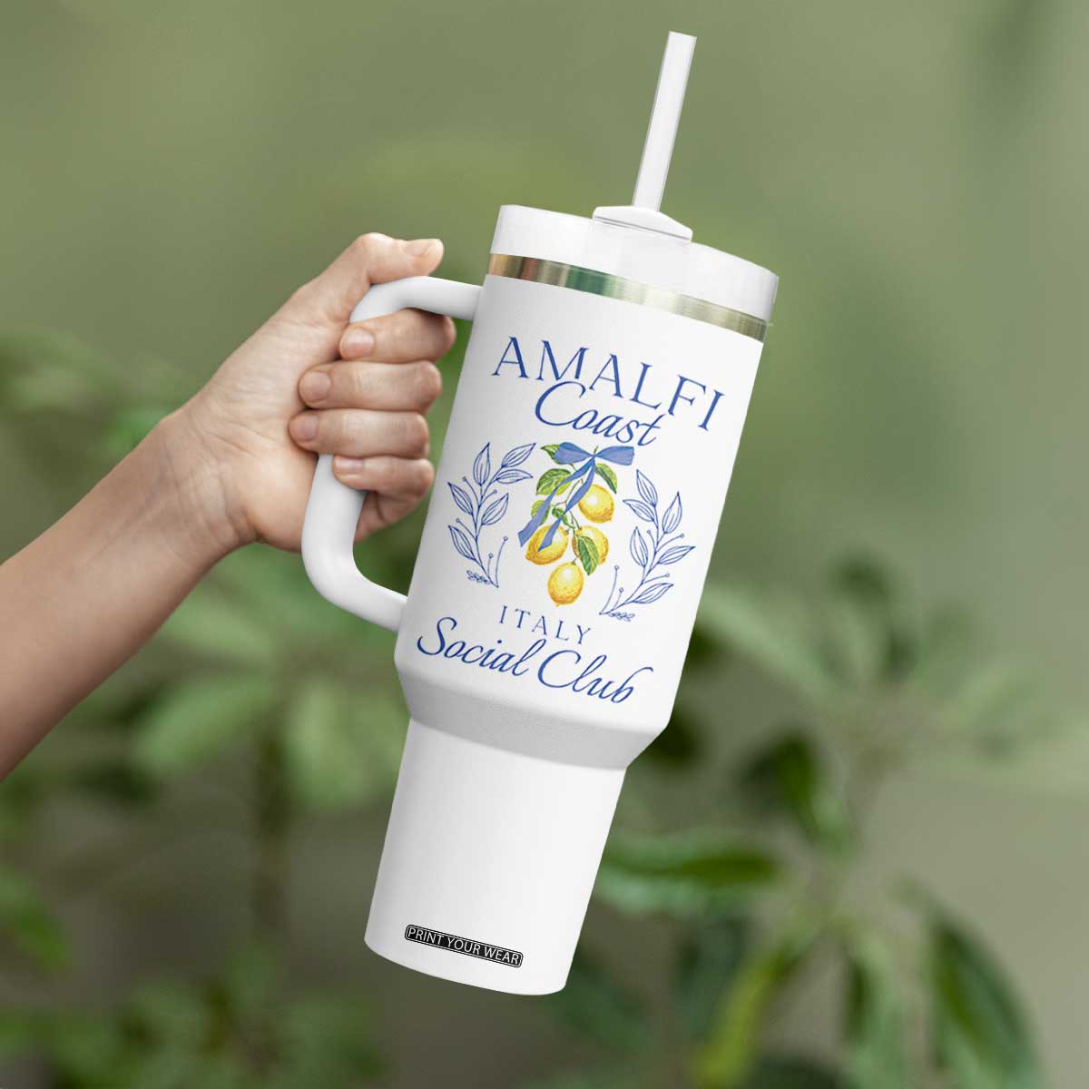 Amalfi Coast Tumbler With Handle Sorrento Italy Vacation Gift TS10 Print Your Wear