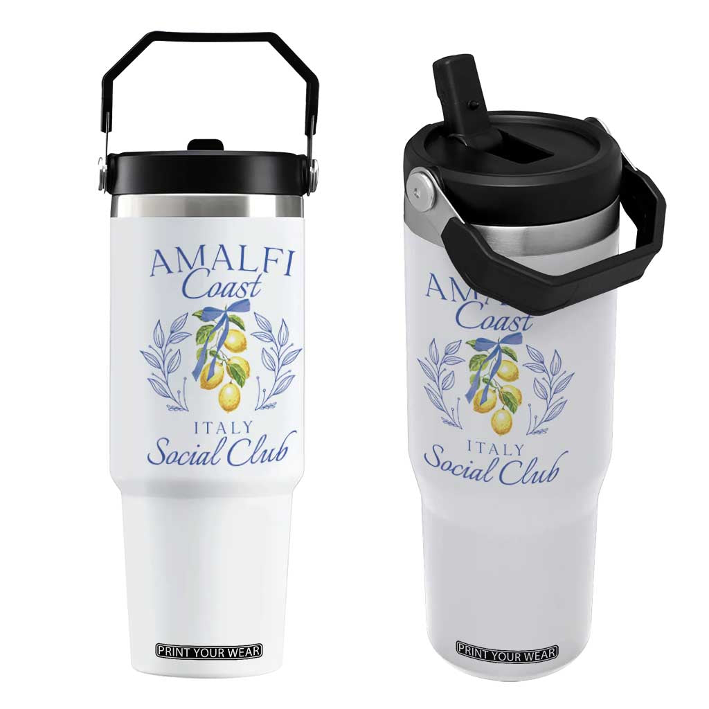 Amalfi Coast Flip Straw Tumbler Sorrento Italy Vacation Gift TS10 One Size: 30 oz White Print Your Wear