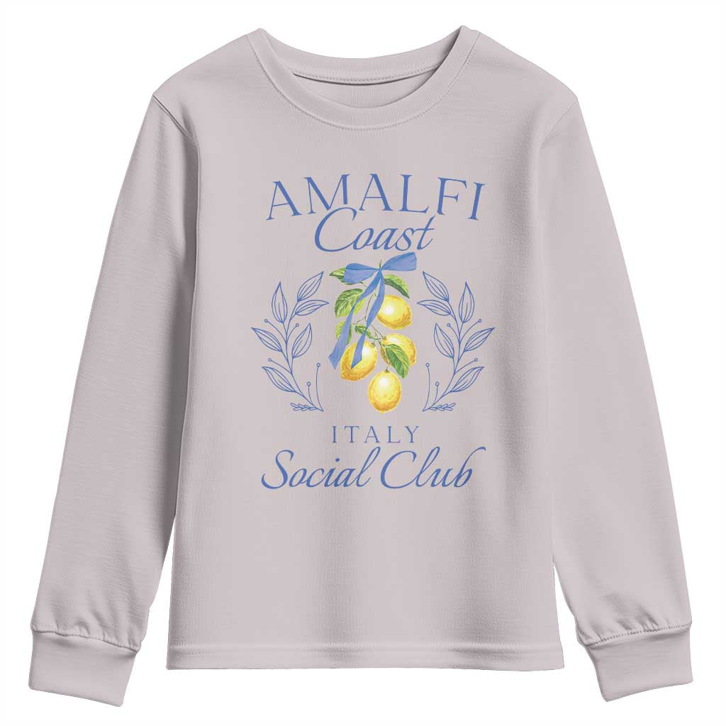 Amalfi Coast Youth Sweatshirt Sorrento Italy Vacation Gift TS10 Ice Gray Print Your Wear