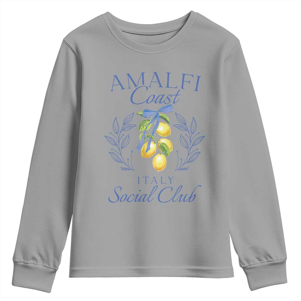 Amalfi Coast Youth Sweatshirt Sorrento Italy Vacation Gift TS10 Sport Gray Print Your Wear