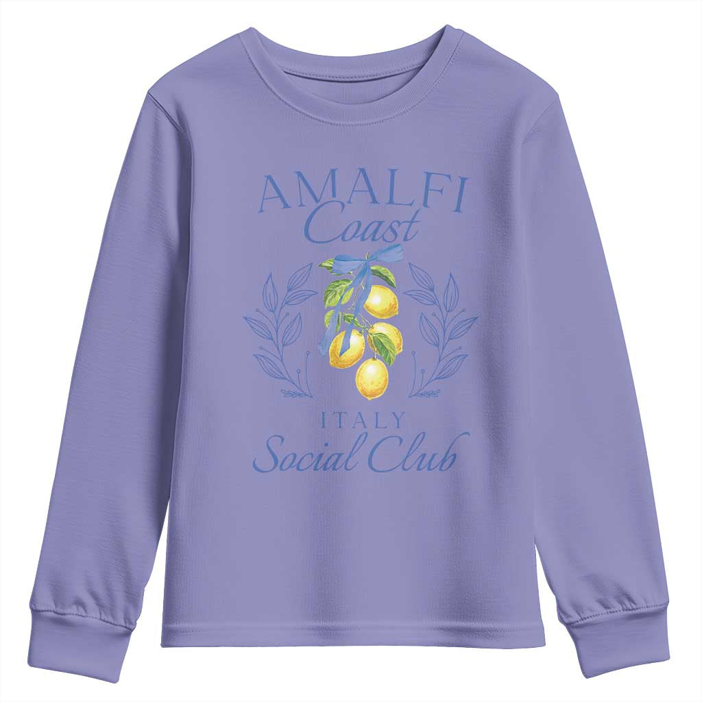 Amalfi Coast Youth Sweatshirt Sorrento Italy Vacation Gift TS10 Violet Print Your Wear