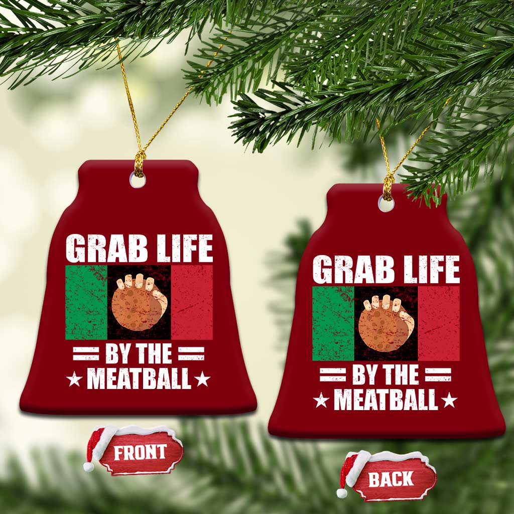 Funny Meatball Ceramic Ornament Italian Food Italy Flag TS10 Print Your Wear