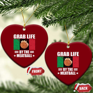 Funny Meatball Ceramic Ornament Italian Food Italy Flag TS10 Print Your Wear