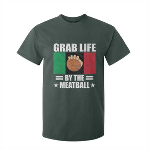 Funny Meatball T Shirt For Kid Italian Food Italy Flag TS10 Dark Forest Green Print Your Wear