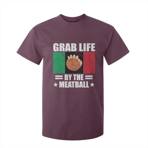Funny Meatball T Shirt For Kid Italian Food Italy Flag TS10 Maroon Print Your Wear