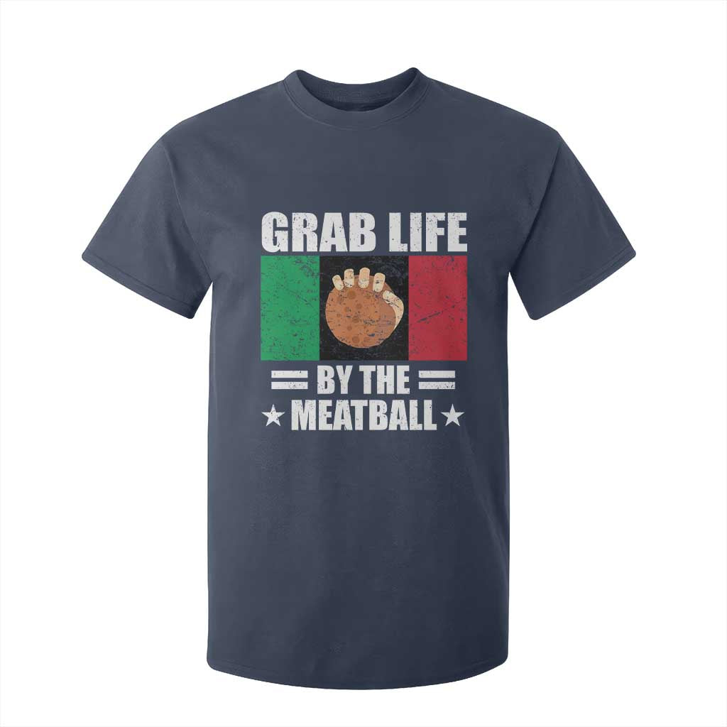 Funny Meatball T Shirt For Kid Italian Food Italy Flag TS10 Navy Print Your Wear
