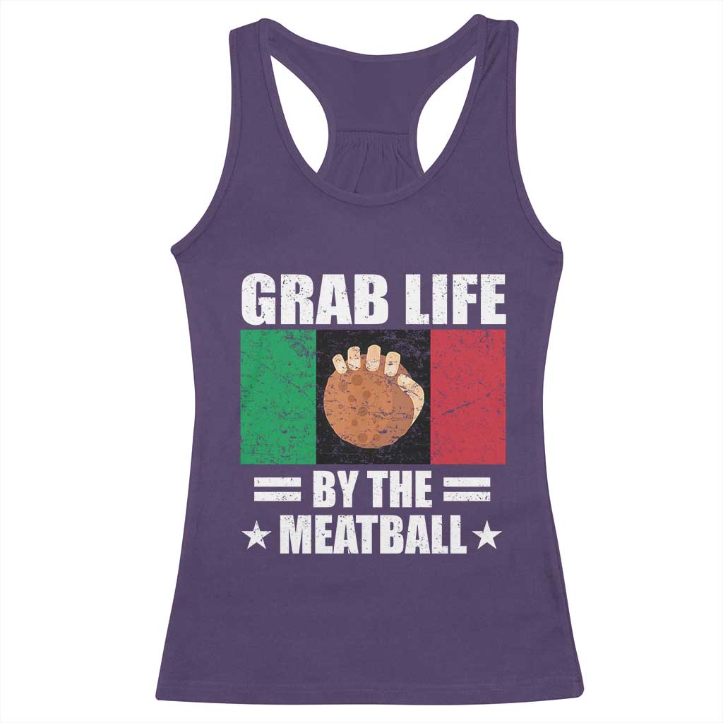 Funny Meatball Racerback Tank Top Italian Food Italy Flag TS10 Purple Print Your Wear