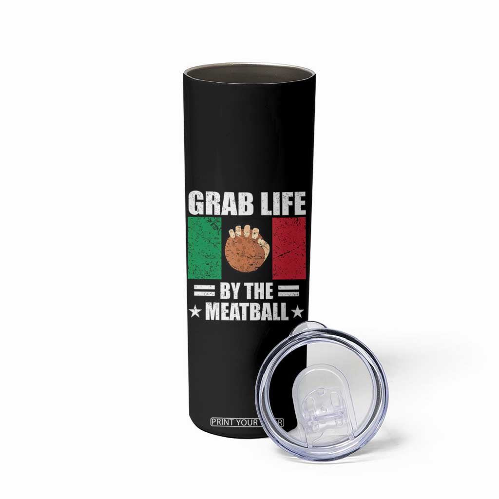 Funny Meatball Skinny Tumbler Italian Food Italy Flag TS10 Print Your Wear