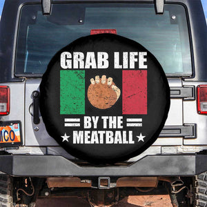 Funny Meatball Spare Tire Cover Italian Food Italy Flag TS10 No hole Black Print Your Wear