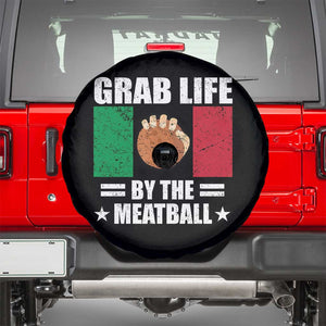 Funny Meatball Spare Tire Cover Italian Food Italy Flag TS10 Black Print Your Wear