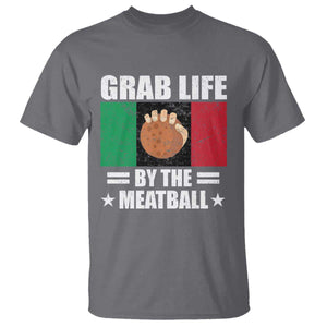 Funny Meatball T Shirt Italian Food Italy Flag TS10 Charcoal Print Your Wear