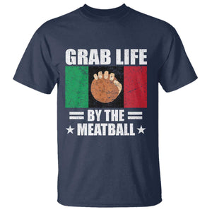 Funny Meatball T Shirt Italian Food Italy Flag TS10 Navy Print Your Wear
