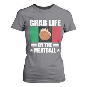 Funny Meatball T Shirt For Women Italian Food Italy Flag TS10 Charcoal Print Your Wear