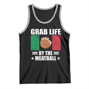 Funny Meatball Tank Top Italian Food Italy Flag TS10 Black Athletic Heather Print Your Wear