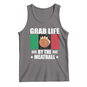 Funny Meatball Tank Top Italian Food Italy Flag TS10 Deep Heather Print Your Wear