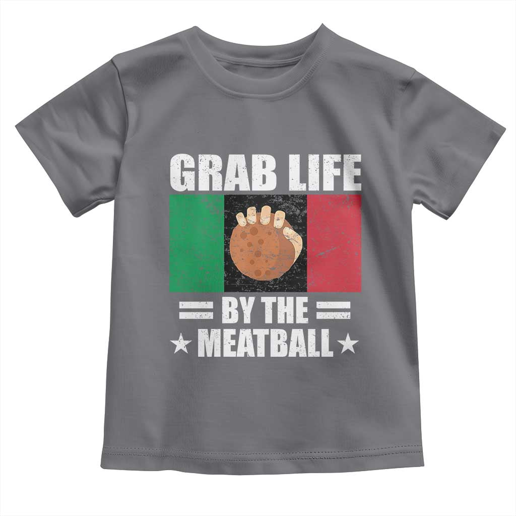 Funny Meatball Toddler T Shirt Italian Food Italy Flag TS10 Charcoal Print Your Wear