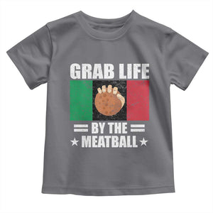 Funny Meatball Toddler T Shirt Italian Food Italy Flag TS10 Charcoal Print Your Wear