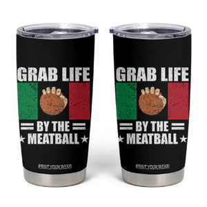 Funny Meatball Tumbler Cup Italian Food Italy Flag TS10 Black Print Your Wear