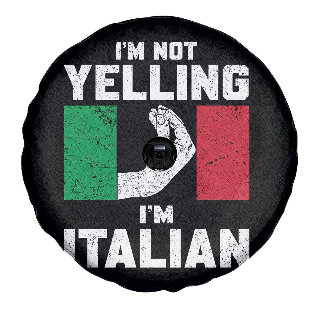 Funny Italian Spare Tire Cover Im Not Yelling Im Italian Italy Flag TS10 Print Your Wear