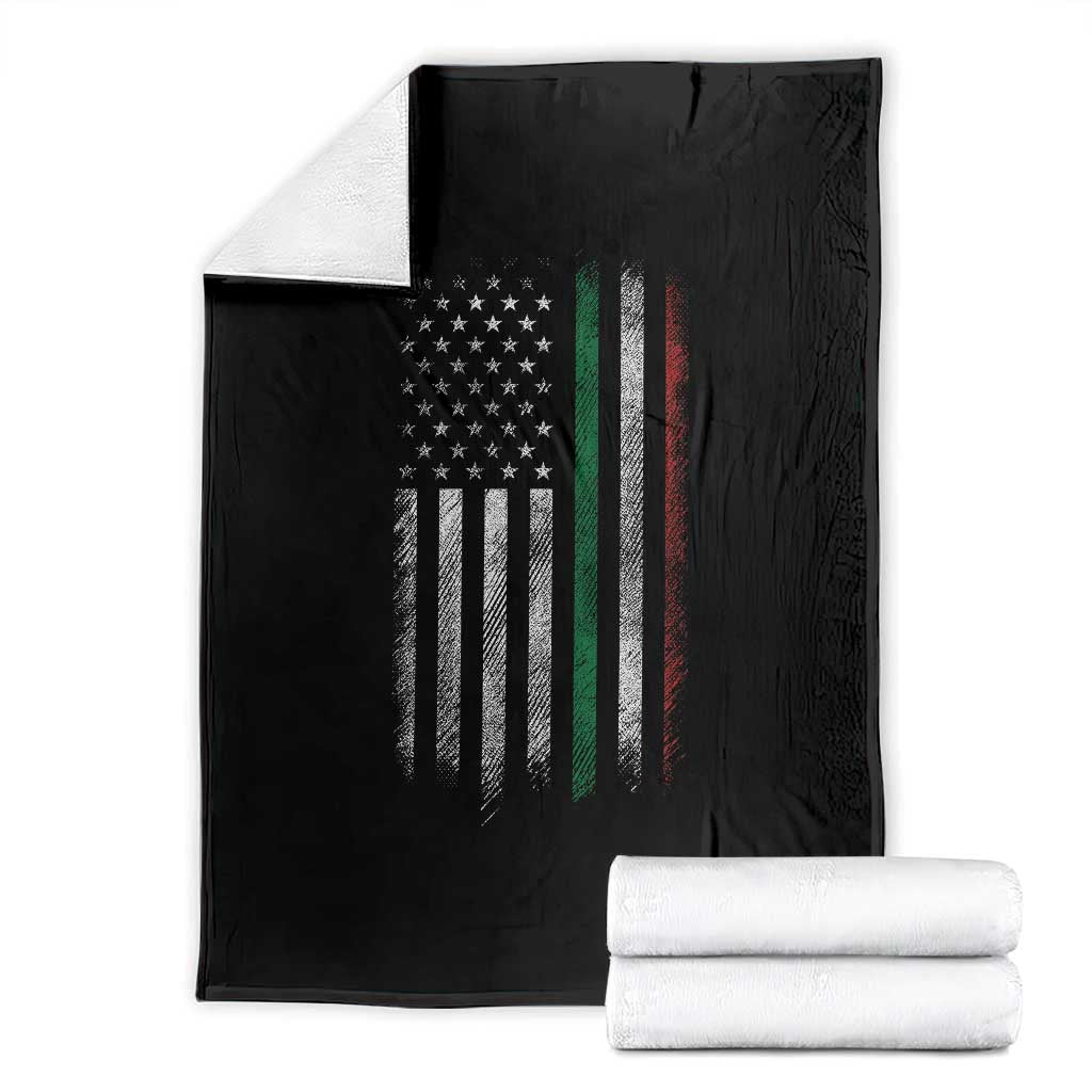 Italian American Flag Throw Blanket Retro Italy Flag Italian Family TS10 Black Print Your Wear