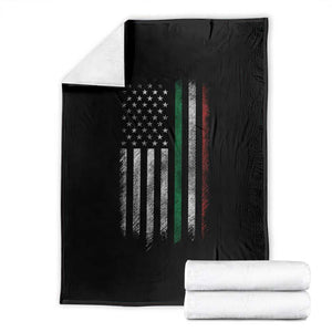 Italian American Flag Throw Blanket Retro Italy Flag Italian Family TS10 Black Print Your Wear