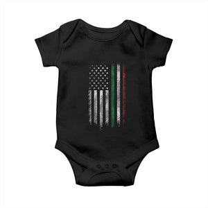Italian American Flag Baby Onesie Retro Italy Flag Italian Family TS10 Black Print Your Wear