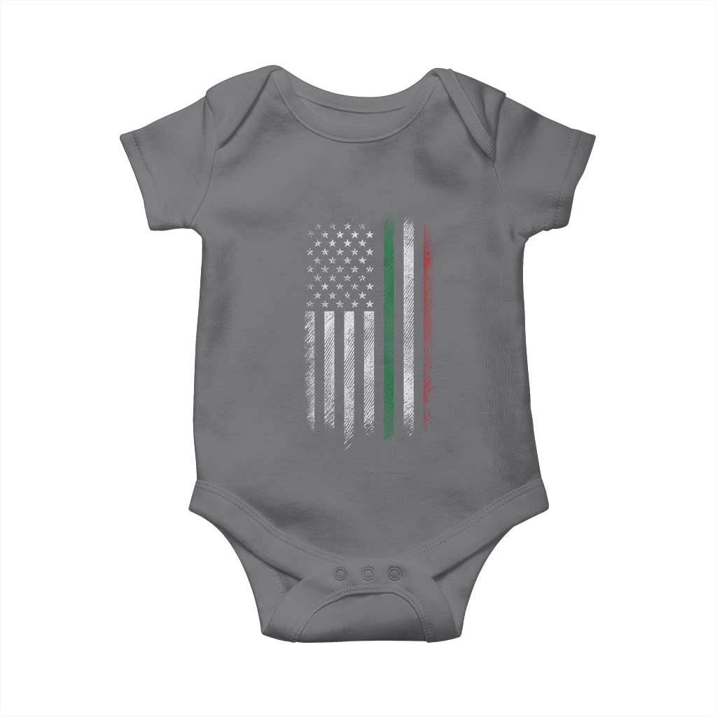 Italian American Flag Baby Onesie Retro Italy Flag Italian Family TS10 Charcoal Print Your Wear