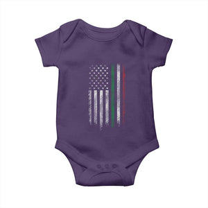 Italian American Flag Baby Onesie Retro Italy Flag Italian Family TS10 Purple Print Your Wear
