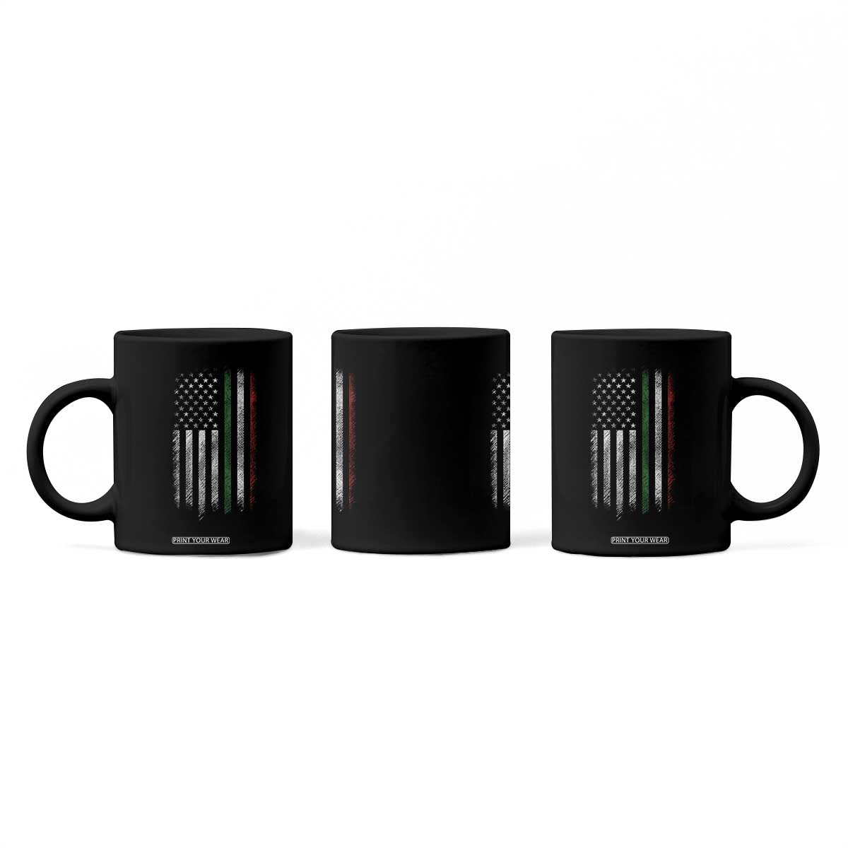 Italian American Flag Coffee Mug Retro Italy Flag Italian Family TS10 Print Your Wear